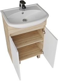 Grossman Мебель для ванной Поло 55 дуб сонома светлый/белая – фотография-5
